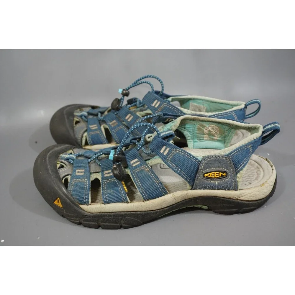 Keen Hiking Sandals Newport H2 Womens Size 9.5 Adjustable Navy Blue White